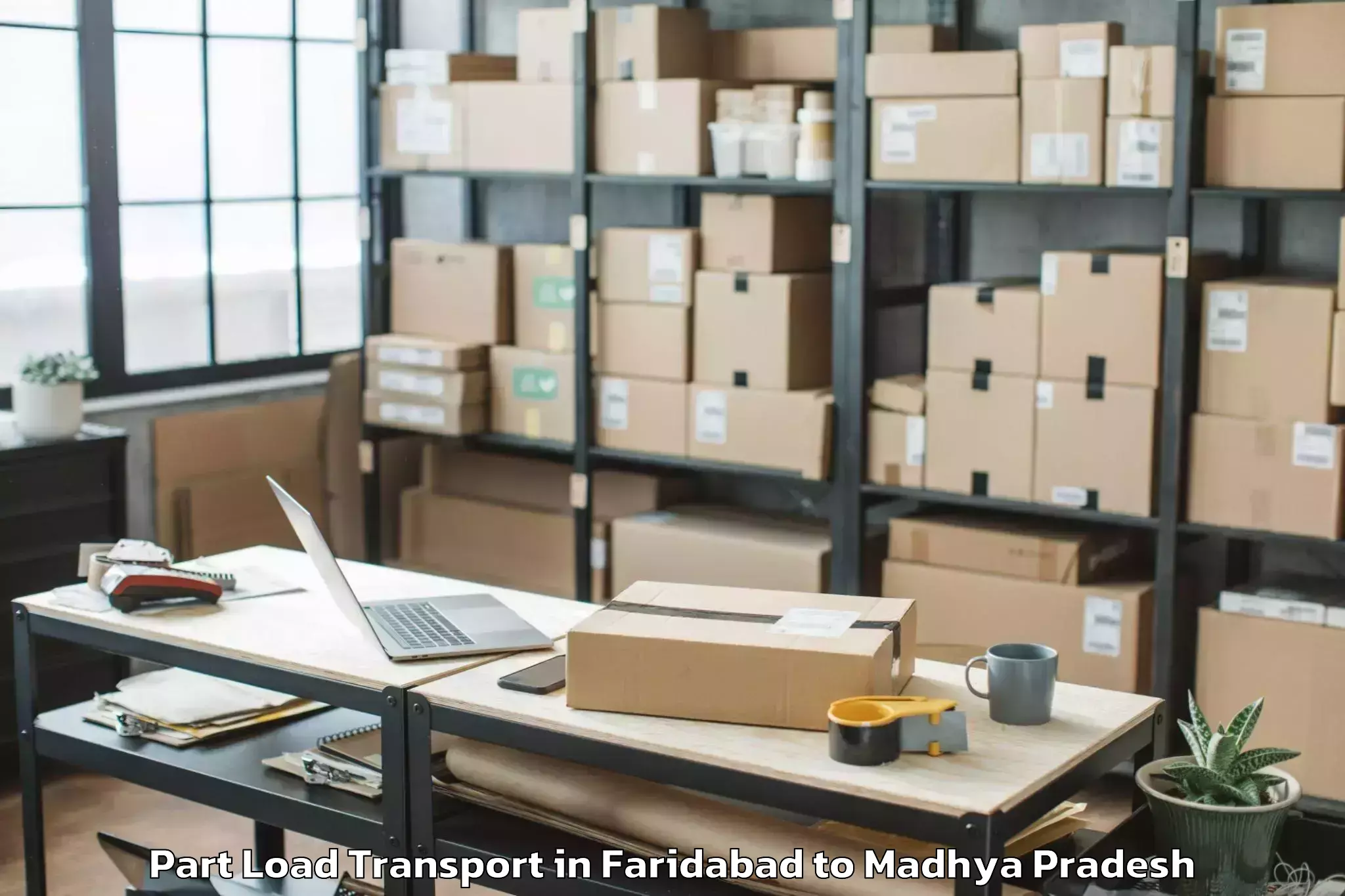 Easy Faridabad to Saugor Part Load Transport Booking